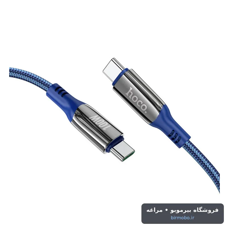 کابل شارژ هوکو X102 Type-C به Type-C با روکش نایلون بافته ۶۰ وات